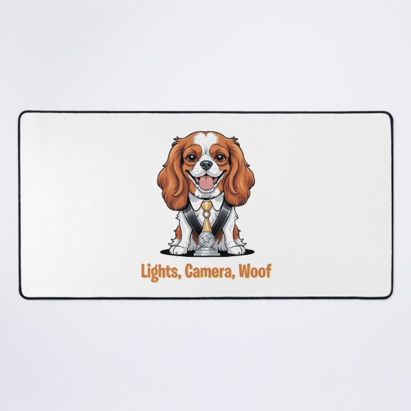 Item preview, Actress Cartoon with Cavalier King Charles Spaniel Dog Design – Funny and Unique Dog and Owner Artwork – Actress Gift – Pet Humor designed and sold by KoraTalks.