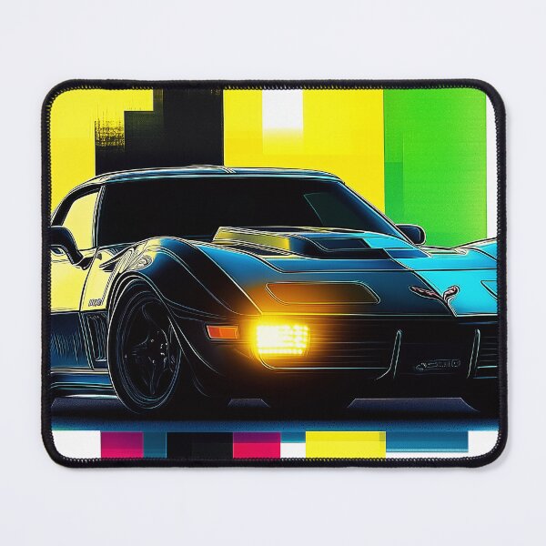Item preview, Corvette C3 Stingray - Retro Synthwave Art Print designed and sold by Piston & Palette.