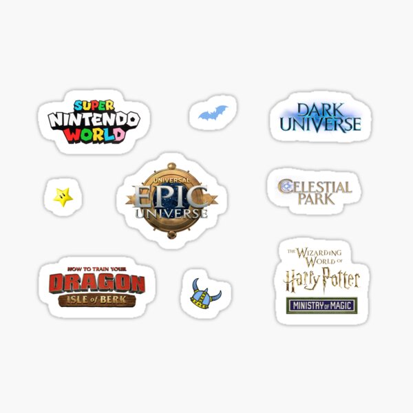 Item preview, The Epic Universe of Orlando Sticker Pack designed and sold by YonderAndBeyond.