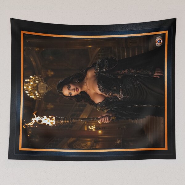 Item preview, Portrait Of Trecia Viviana As The Torchbearer Of Zelfis Alluring AI Concept Art by Xzendor7 designed and sold by Xzendor7 Digital Art Creations.