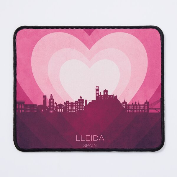 Item preview, Lleida Spain Skyline Hearts Pink designed and sold by ArtPrints.