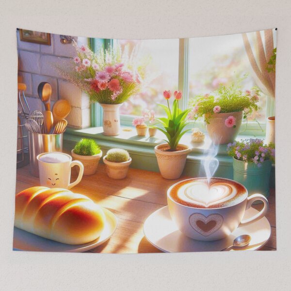 Item preview, Morning Comfort: Heart Coffee and Fresh Baked Goodness designed and sold by Fantabulous.