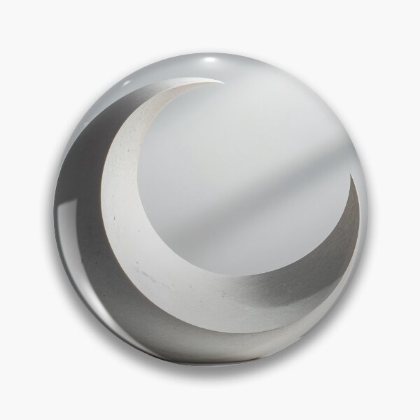 Item preview, White abstract crescent-shaped stone sculpture designed and sold by mystiquelicorne.