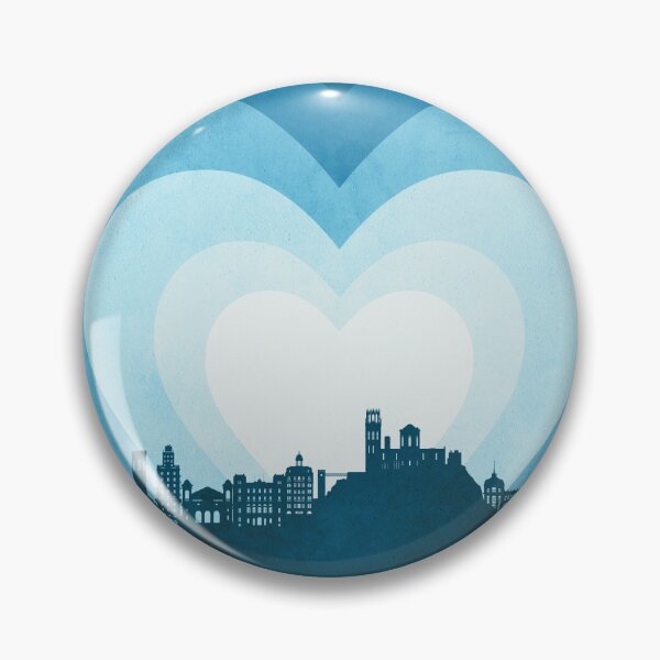 Item preview, Lleida Spain Skyline Hearts Blue designed and sold by ArtPrints.