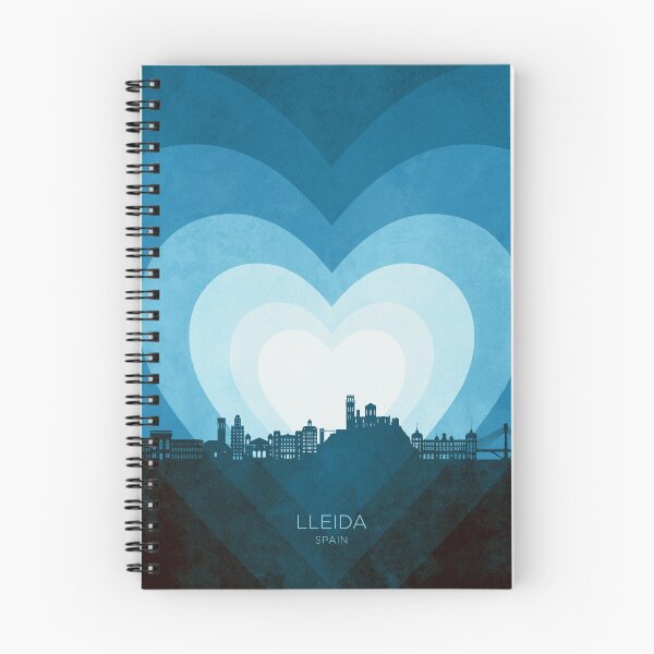 Item preview, Lleida Spain Skyline Hearts Blue designed and sold by ArtPrints.