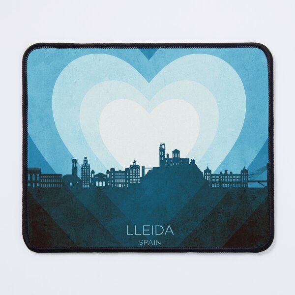 Item preview, Lleida Spain Skyline Hearts Blue designed and sold by ArtPrints.