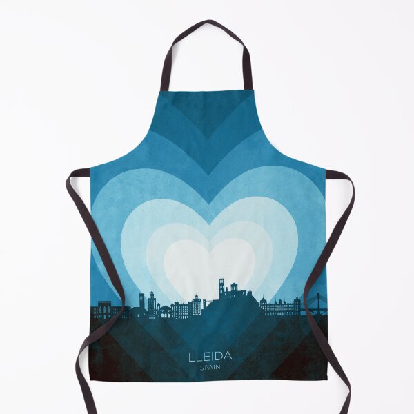 Item preview, Lleida Spain Skyline Hearts Blue designed and sold by ArtPrints.