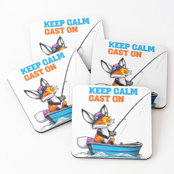 Item preview, Fishing Fox Keep Calm designed and sold by WickerStudio.