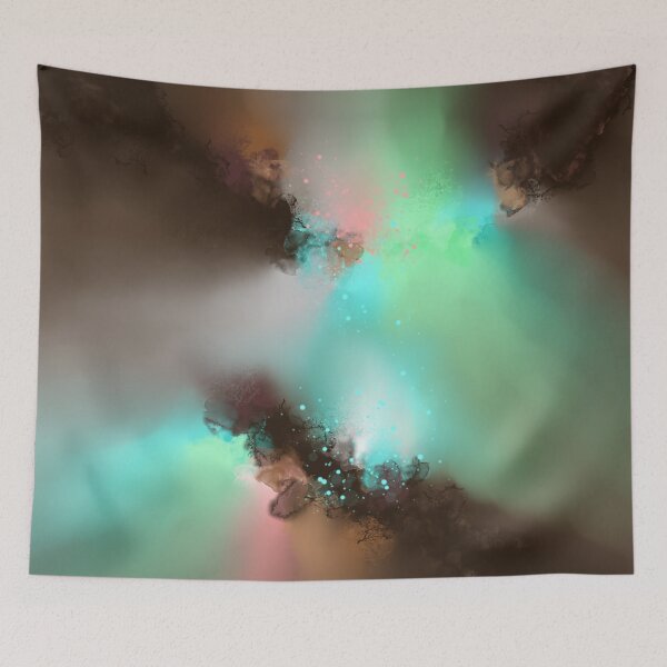 Item preview, Neovance - Teal Aqua Brown Abstract designed and sold by Joey Santiago.