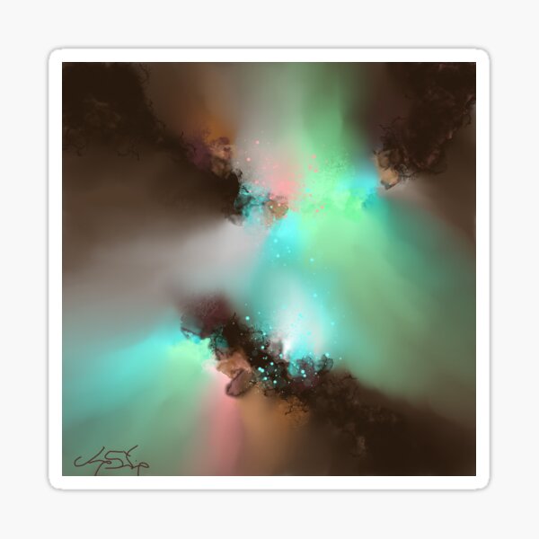 Item preview, Neovance - Teal Aqua Brown Abstract designed and sold by Joey Santiago.
