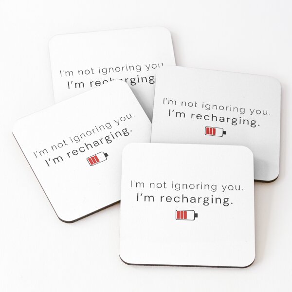 Item preview,  Not Ignoring You – Just Recharging (Introvert Quote) designed and sold by VirginieSan.