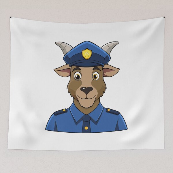 Item preview, Representative goat policeman. designed and sold by GregorySmithRed.