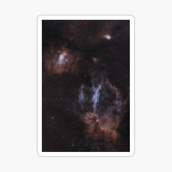 Lobster Claw and Bubble Nebulae Sticker