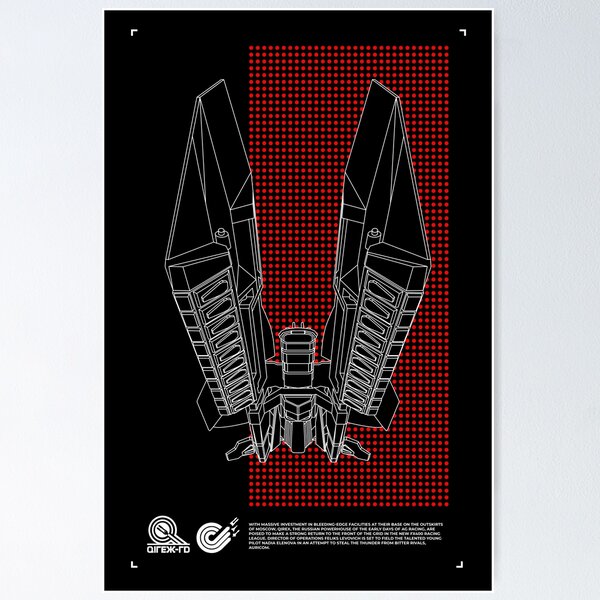 Item preview, Wipeout Fury - FX 350 League - Qirex Ship Wireframe designed and sold by Vincent Strauss.
