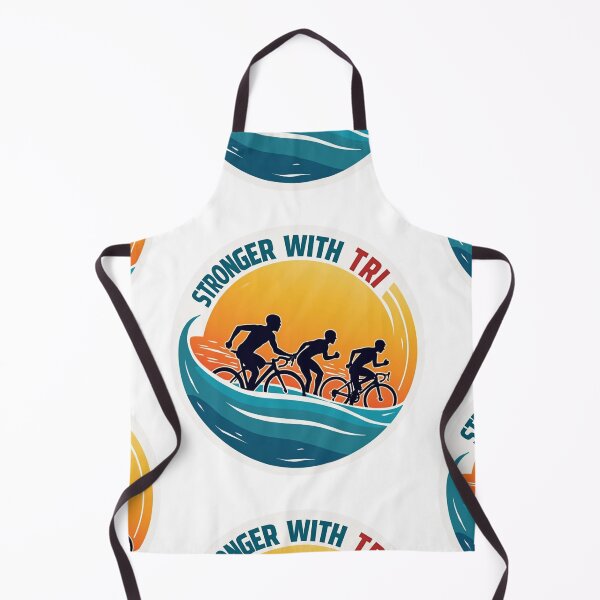 Item preview, Stronger With Tri – Bold Triathlon Addict Motivation Sticker designed and sold by Triathlongram.