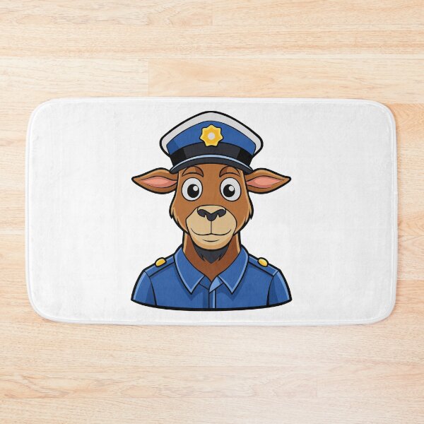 Item preview, A mischievous goat policeman in uniform. designed and sold by GregorySmithRed.