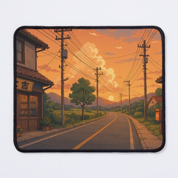 Item preview, Sunset Country Road - Golden Hour Glow designed and sold by DreamCraze.