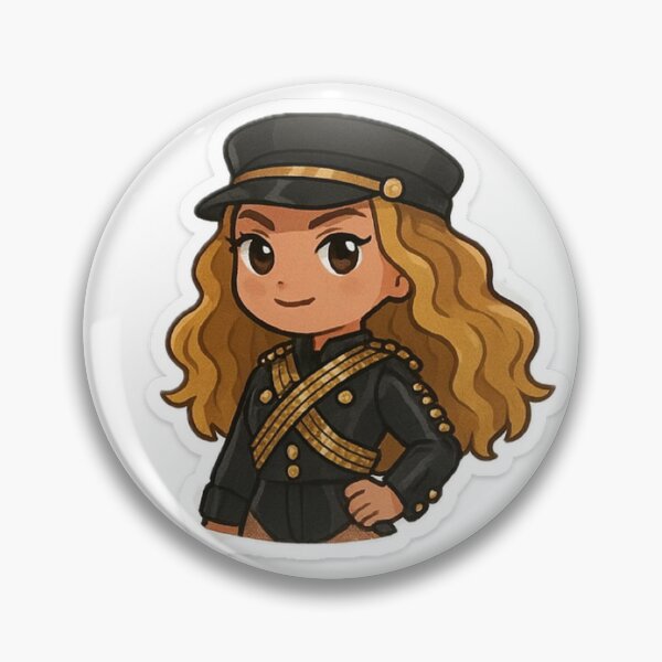 Item preview, Beyoncé Superbowl Chibi Military Sticker designed and sold by NotoriousDaman.