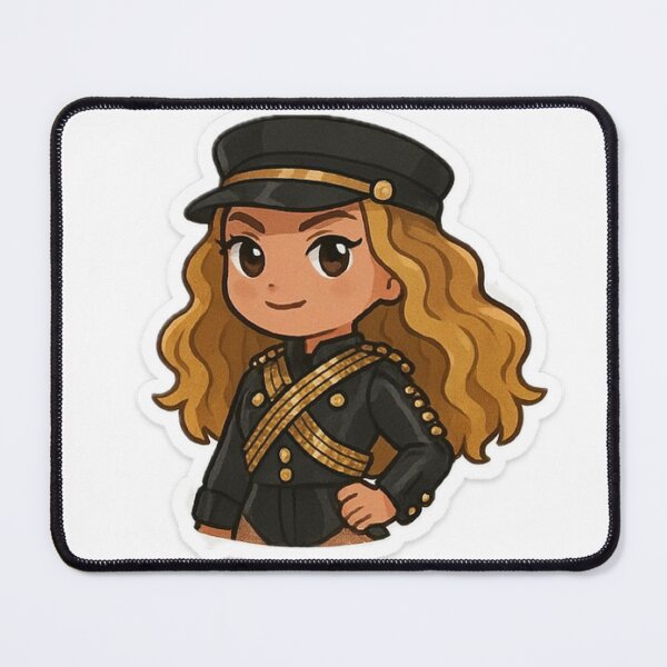 Item preview, Beyoncé Superbowl Chibi Military Sticker designed and sold by NotoriousDaman.