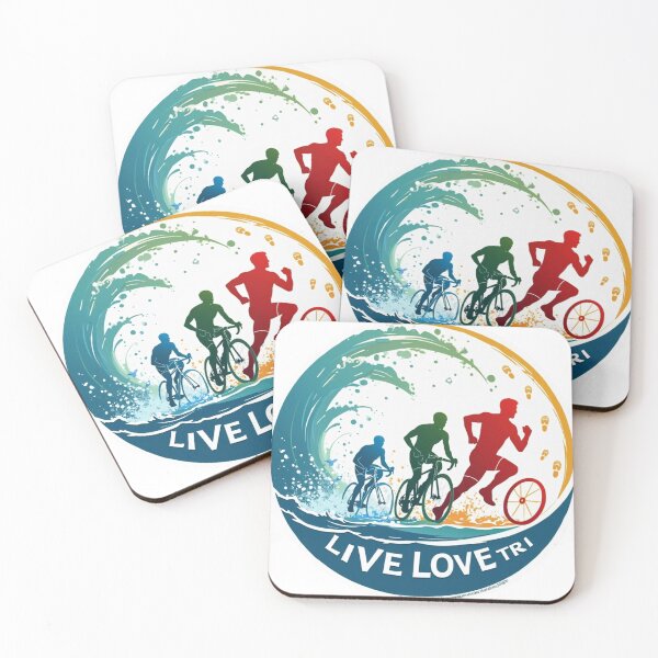 Item preview, Live, Love, TRI – Motivational Triathlon Sticker for Endurance Athletes designed and sold by Triathlongram.