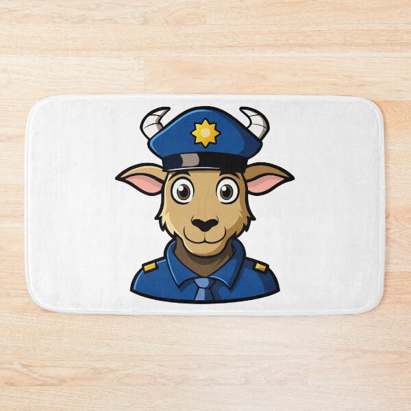 Item preview, Cute little goat policeman in uniform. designed and sold by GregorySmithRed.