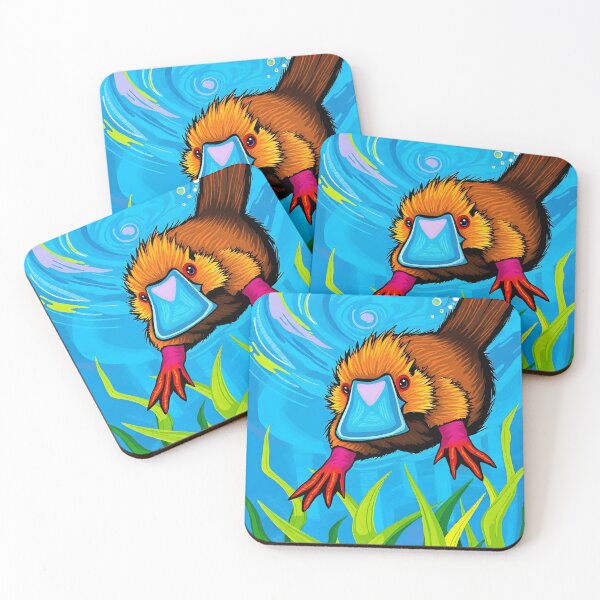 Item preview, Platypus Underwater Splash - Colorful Aussie Wildlife Art designed and sold by WildlifeInc.
