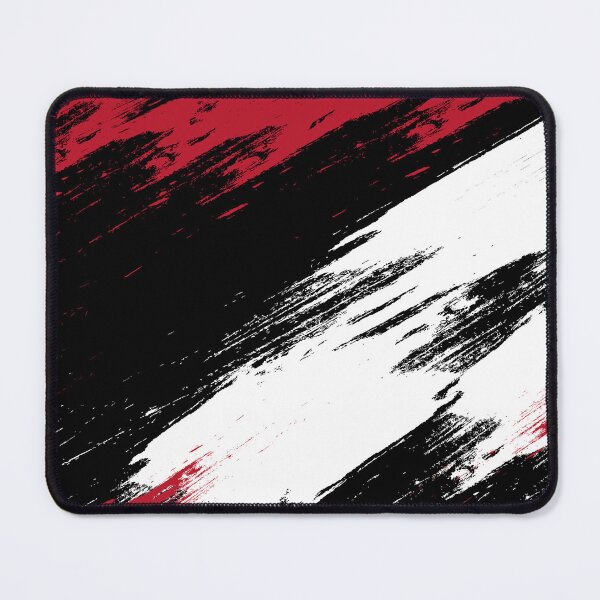 Item preview, Red and White brush stroke graphite  designed and sold by The Drape Lab.