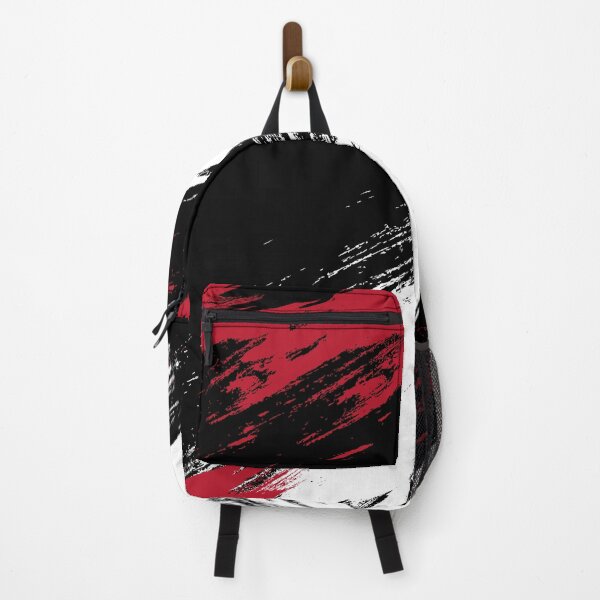 Item preview, Red and White brush stroke graphite  designed and sold by The Drape Lab.