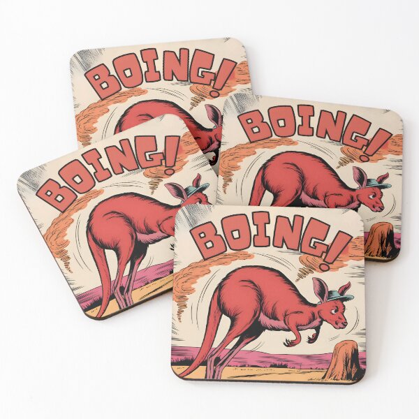 Item preview, Retro Kangaroo Comic BOING designed and sold by WildlifeInc.