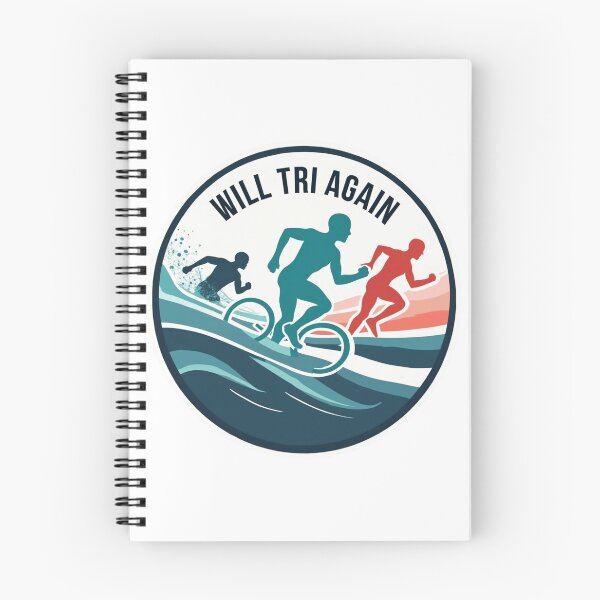 Item preview, Will TRI Again – Bold Motivational Triathlon Sticker for Relentless Athletes designed and sold by Triathlongram.