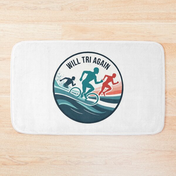 Item preview, Will TRI Again – Bold Motivational Triathlon Sticker for Relentless Athletes designed and sold by Triathlongram.