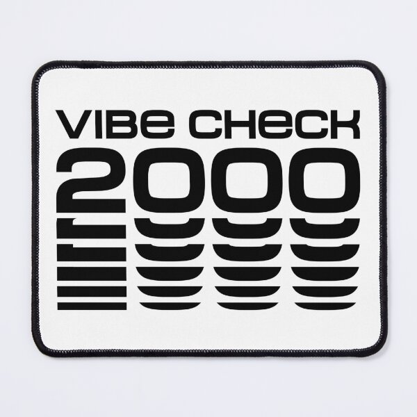 Item preview, Vibe Check 2000 Retro Futuristic Neon Y2K Graphic Black Fill designed and sold by JohnnyVillas.