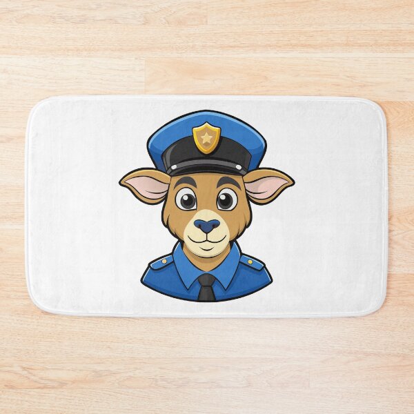 Item preview, Young goat policeman in uniform. designed and sold by GregorySmithRed.