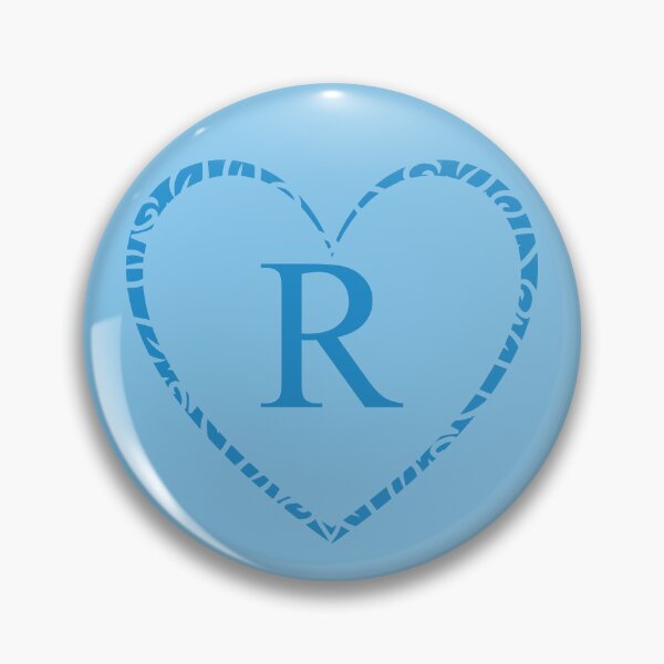 Item preview, Cute Blue Heart & Monogram Letter "R" Charm designed and sold by WD-Artist.
