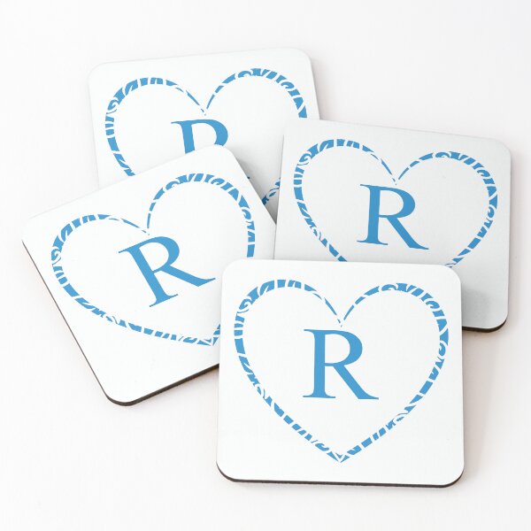 Item preview, Cute Blue Heart & Monogram Letter "R" Charm designed and sold by WD-Artist.