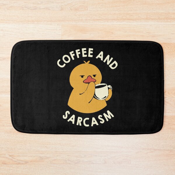 Item preview, Coffee and Sarcasm Funny Duck by Tobe Fonseca designed and sold by Tobe Fonseca®.