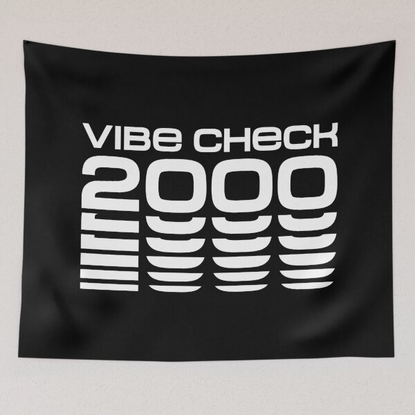 Item preview, Vibe Check 2000 Retro Futuristic Neon Y2K Graphic White Fill designed and sold by JohnnyVillas.
