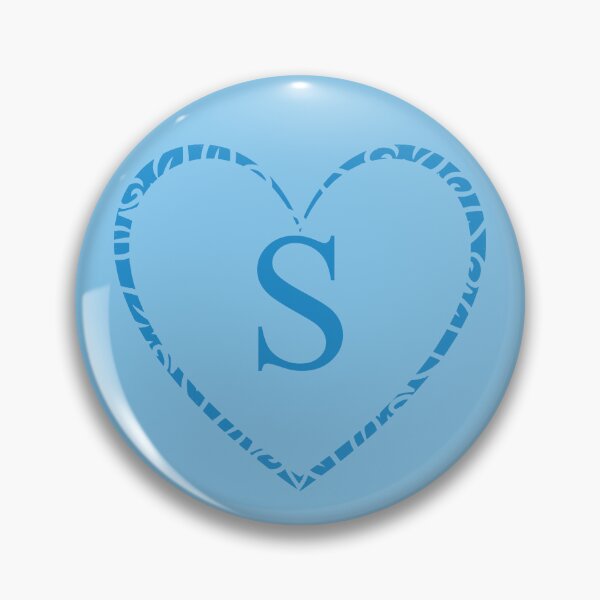 Item preview, Cute Blue Heart & Monogram Letter "S" Charm designed and sold by WD-Artist.