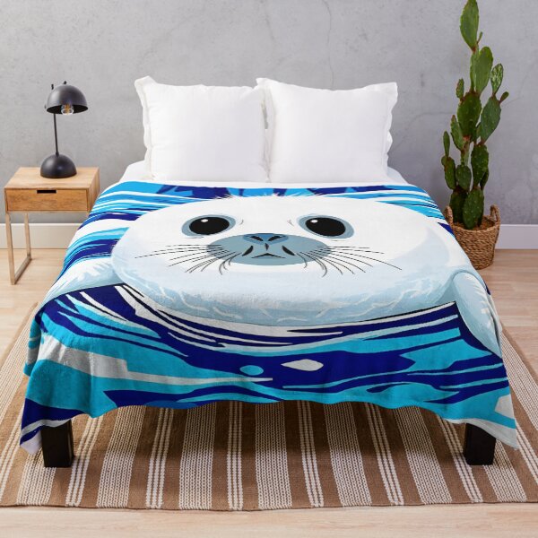 Item preview, Arctic Seal Pup – Cool Tones Wildlife Splash Art designed and sold by WildlifeInc.