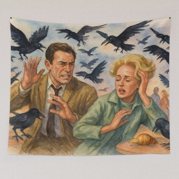 Item preview, The Birds, Alfred Hitchcock film 60s designed and sold by Mauswohn.