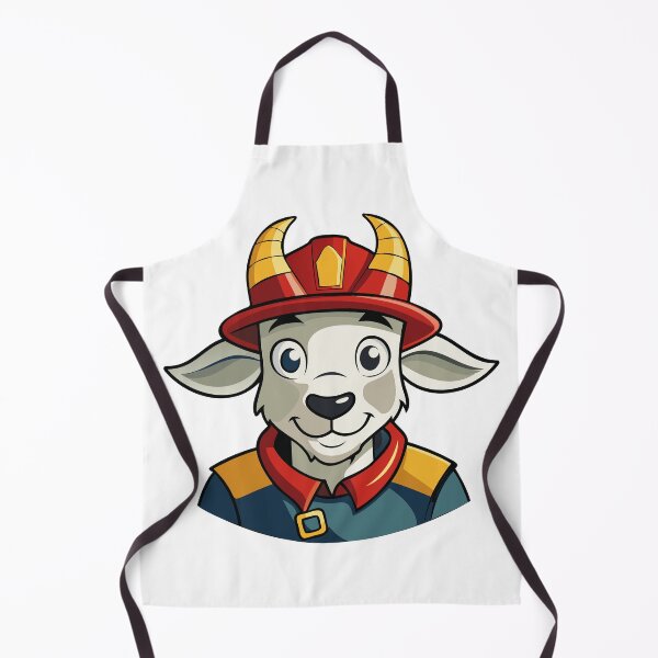 Item preview, Young goat firefighter in uniform. designed and sold by GregorySmithRed.
