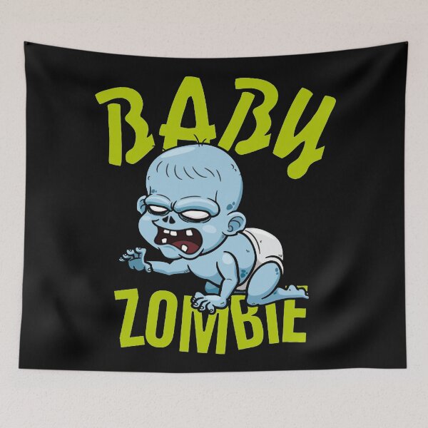 Item preview, Exclusive Zombie Baby Halloween Design - Creepy Horror Pop Art Design for Zombie Fans designed and sold by StickerAndLove.