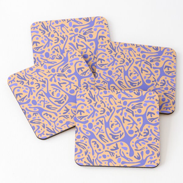 Item preview, Run Jump Play Blue Violet on Soft Orange designed and sold by Art in My Loft.
