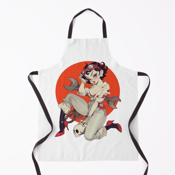 Aperçu de l'œuvre Mécanicien Betty Pinup fille de dessin animé créée et vendue par blackdogshop.