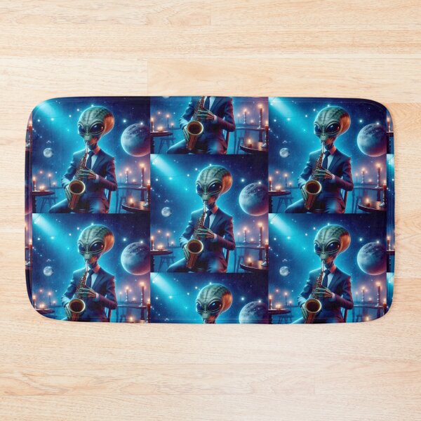 Item preview, Musician alien playing saxophone designed and sold by Dogandesighn.