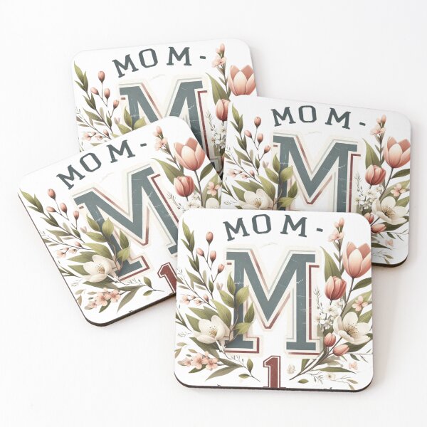 Item preview, Best Mom Number 1 – Vintage Floral Lettering Design designed and sold by JenniferCreaArte .
