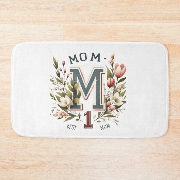Item preview, Best Mom Number 1 – Vintage Floral Lettering Design designed and sold by JenniferCreaArte .