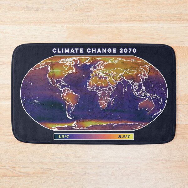Item preview, Climate Change: Where will you chill out? Degrees C in thermal colors designed and sold by DreamingBeetle.