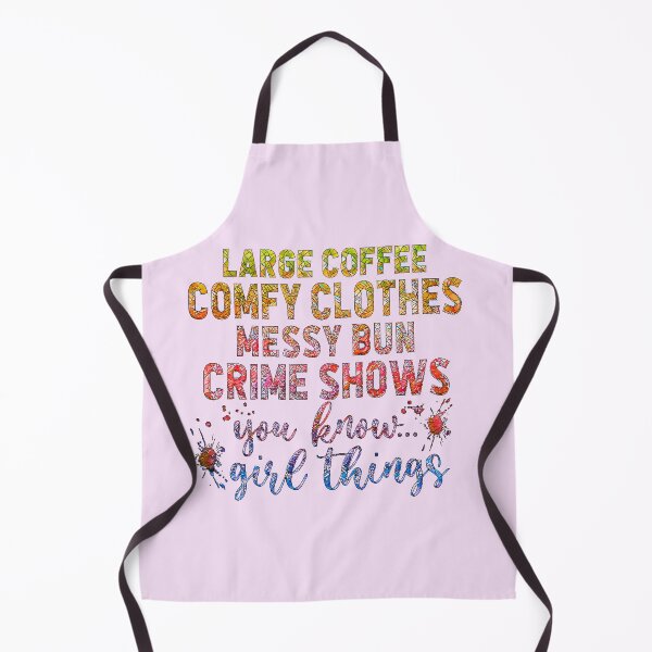 Item preview, Large Coffee, Comfy Clothes, Messy Bun, Crime Shows - A great design for true crime lovers. (Darker mosaic version.) designed and sold by CristalleLisa.