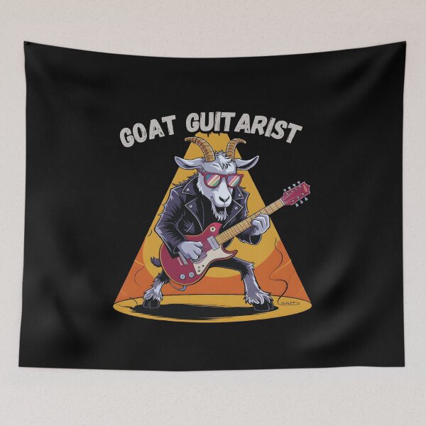 Item preview, Funny Goat Guitarist designed and sold by PeteLawliiet.